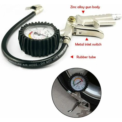 READCLY Tire Inflation Gauge With Gauge 220PSI And Inflator With Hose Air Chuck Gun Grip Handle Tire Pressure Gauge Compressor Accessories 7 READCLY Tire Inflation Gauge With Gauge 220PSI And Inflator With Hose Air Chuck Gun Grip Handle Tire Pressure Gauge Compressor Accessories - Image 5