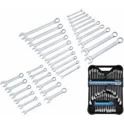 BlueSpot 32pc Combination Spanner Set Imperial Metric Stubby Wrench Spanners