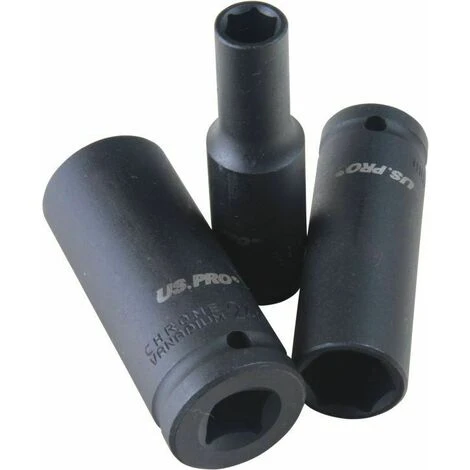 US PRO 10pc 1/2 Dr EUROPEAN DIN Deep Impact Sockets Metric B1343 - Image 2