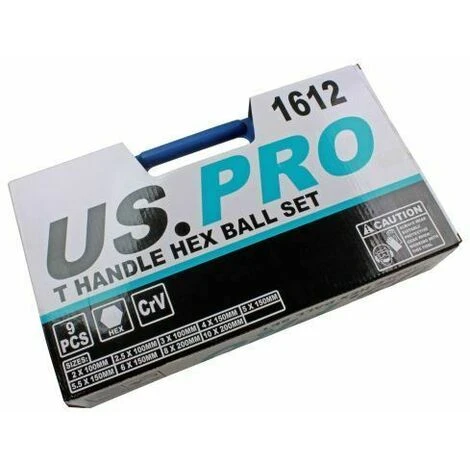 US PRO 9pc T Handle Hex Ball Set Allen Key 2mm - 10mm Ball End Hex Keys 1612 6 US PRO 9pc T Handle Hex Ball Set Allen Key 2mm - 10mm Ball End Hex Keys 1612 - Image 4
