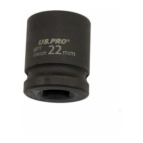US PRO Tools 22mm Impact Socket 1/2 Drive 6 Point Single Hex 3823 - Image 2