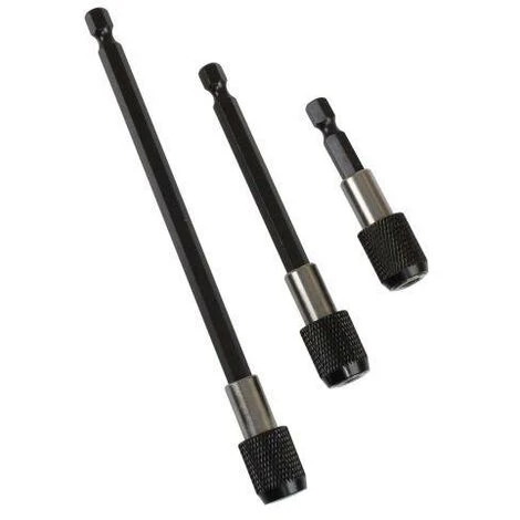 US PRO Tools 3pc 1/4 Drive Magnetic Quick Release Bit Extensions 2179 - Image 2