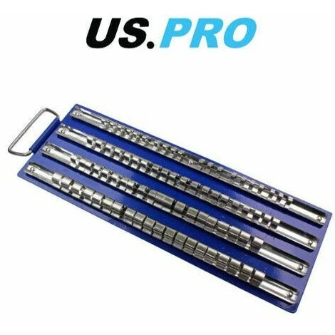 US PRO 80 Clip Metal Socket Storage Tray 1/4, 3/8, 1/2 Drive 3305