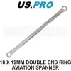 US PRO Tools 18 X 19mm 409mm Double End Ring Aviation Spanner 3644 1 US PRO Tools 18 X 19mm 409mm Double End Ring Aviation Spanner 3644 -Bahco shop 67335024 1
