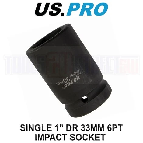 US PRO Tools 33mm 1 DR 6 Point Impact Socket 3742