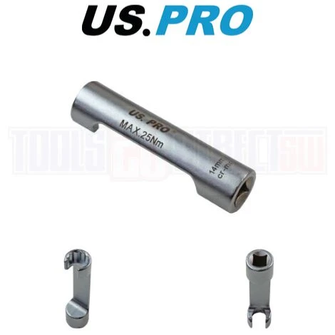 US PRO Tools 3/8 Drive 14mm Injection Line Wrench - Mercedes Sprinter 5594