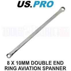 US PRO Tools 8 X 10mm 234mm Double End Ring Aviation Spanner 3640
