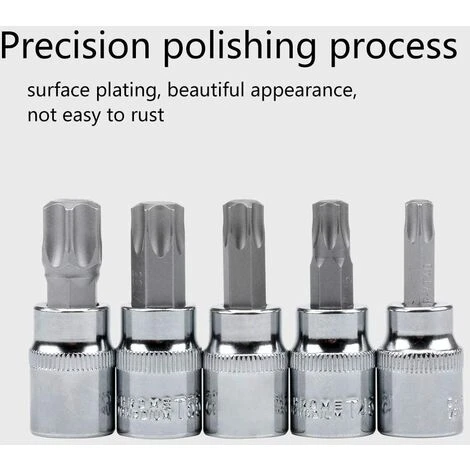 AOUGO 13pcs Torx Bit Socket Set T8-T70 S2 Hex Socket Wrenches Steel Torx Socket Shank Tool Screwdriver Bit Set 6 AOUGO 13pcs Torx Bit Socket Set T8-T70 S2 Hex Socket Wrenches Steel Torx Socket Shank Tool Screwdriver Bit Set - Image 4