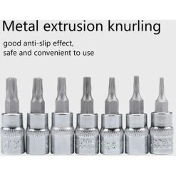 AOUGO 13pcs Torx Bit Socket Set T8-T70 S2 Hex Socket Wrenches Steel Torx Socket Shank Tool Screwdriver Bit Set 11 AOUGO 13pcs Torx Bit Socket Set T8-T70 S2 Hex Socket Wrenches Steel Torx Socket Shank Tool Screwdriver Bit Set -Bahco shop 67923982 5