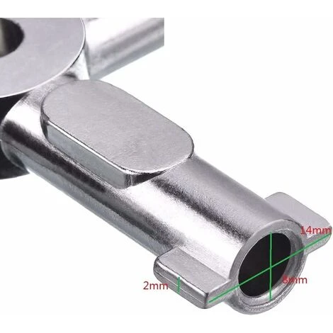 READCLY 4 Way Multi-Function Key For Electric Water Door, Gas Meter, Cabinet Box, Key Opener (Silver) - Image 5