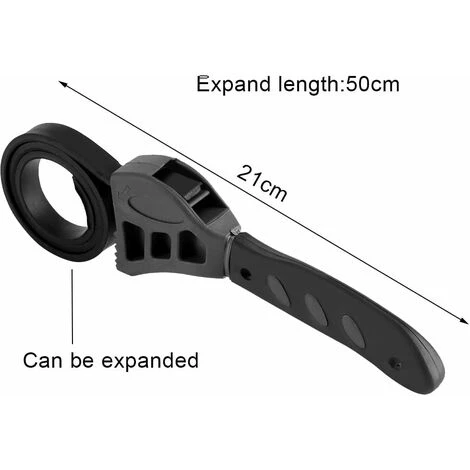 READCLY Filter Loosening Strap Wrench, 500mm Universal Oil Filter Wrench, Adjustable Spanner Rubber Adjustable Wrench - Image 5