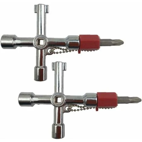 READCLY In 1 Multifunction Cross Wrench Universal Square Triangle Wrench Cross Triangle Wrench For Electric Train Lift Cabinet Valve 1pcs - Image 3