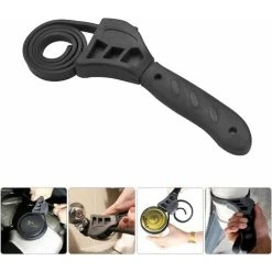 READCLY Rubber Strap Wrench 500mm Strap Wrench Loosen Anti-Slip Filter Strap Adjustable Anti-Wear Wrench For Bottle Opener Oil Filter Car Repair Tools