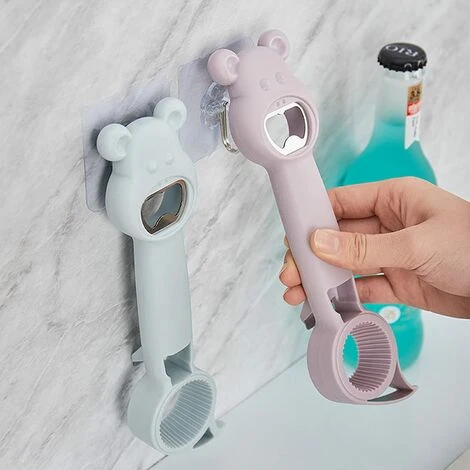 EINEMGELD Jar Opener, 4 In 1 Multi Function Can Opener Bottle, Multi Kitchen Tool For Jelly Jars, Wine, Beer And Other, Bottle Opener To Protect The Nail Use For Children, Elderly And Arthritis Sufferers. 4 EINEMGELD Jar Opener, 4 In 1 Multi Function Can Opener Bottle, Multi Kitchen Tool For Jelly Jars, Wine, Beer And Other, Bottle Opener To Protect The Nail Use For Children, Elderly And Arthritis Sufferers. - Image 2
