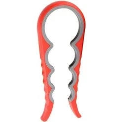 EINEMGELD Ergonomic Multi-Function Bottle, Can, Jar Opener - Jar Opener Grip, Kitchen Tool - Easy To Open Difficult Jars, Suit For Children Elderly Arthritis & Weak Hands - Red