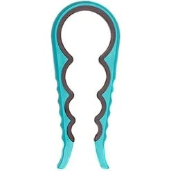 EINEMGELD Ergonomic Multi-Function Bottle, Can, Jar Opener - Jar Opener Grip, Kitchen Tool - Easy To Open Difficult Jars, Suit For Children Elderly Arthritis & Weak Hands - Blue