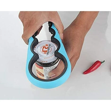 EINEMGELD Ergonomic Multi-Function Bottle, Can, Jar Opener - Jar Opener Grip, Kitchen Tool - Easy To Open Difficult Jars, Suit For Children Elderly Arthritis & Weak Hands - Blue 5 EINEMGELD Ergonomic Multi-Function Bottle, Can, Jar Opener - Jar Opener Grip, Kitchen Tool - Easy To Open Difficult Jars, Suit For Children Elderly Arthritis & Weak Hands - Blue - Image 3