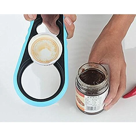 EINEMGELD Ergonomic Multi-Function Bottle, Can, Jar Opener - Jar Opener Grip, Kitchen Tool - Easy To Open Difficult Jars, Suit For Children Elderly Arthritis & Weak Hands - Blue 7 EINEMGELD Ergonomic Multi-Function Bottle, Can, Jar Opener - Jar Opener Grip, Kitchen Tool - Easy To Open Difficult Jars, Suit For Children Elderly Arthritis & Weak Hands - Blue - Image 5