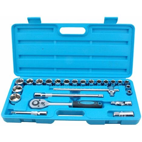 Bluespot 24 Pc Metric Socket Set Ratchet Extention Bar 1/2" Drive 10mm To 32mm 4 Bluespot 24 Pc Metric Socket Set Ratchet Extention Bar 1/2" Drive 10mm To 32mm - Image 2