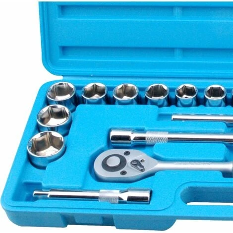 Bluespot 24 Pc Metric Socket Set Ratchet Extention Bar 1/2" Drive 10mm To 32mm 5 Bluespot 24 Pc Metric Socket Set Ratchet Extention Bar 1/2" Drive 10mm To 32mm - Image 3