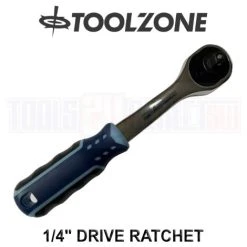 Toolzone Elite 1/4 Drive Ratchet Handle Socket Wrench 90T Fine Tooth SS230