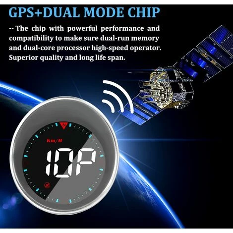 READCLY-Car HUD Speedometer - Universal Windshield MPH/KM Display - Digital Speedometer - GPS Speedometer - Overspeed Alarm, USB Plug & Play - Image 5