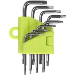 MEZHENG Offset Torx Wrenches 8 Piece Torx Allen Wrench Kit Star Screwdrivers T5 T6 T7 T8 T9 T10 T15 T20 Wrench Sets Hand Tools Torx Allen Wrenches