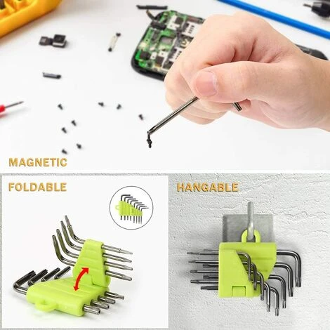 MEZHENG Offset Torx Wrenches 8 Piece Torx Allen Wrench Kit Star Screwdrivers T5 T6 T7 T8 T9 T10 T15 T20 Wrench Sets Hand Tools Torx Allen Wrenches - Image 4