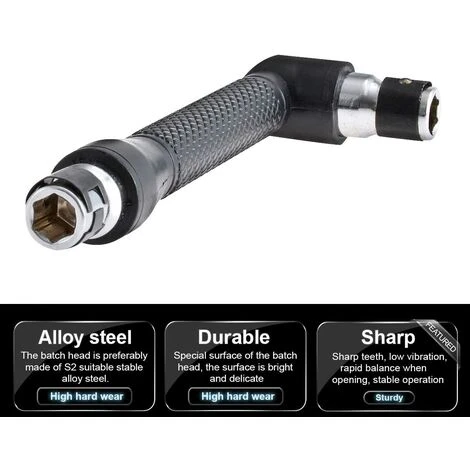 MEZHENG Mini Screwdrivers And Bits 1/4" Drive L Shape Handle Extension Double Hex Socket Flat Head Philips Torx Screwdriver Bits Kit - Image 5