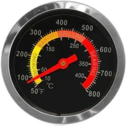 MEZHENG Stainless Steel BBQ Grill Smoker Grill Thermometer Temperature Gauge 10-400℃ BBQ Thermometer