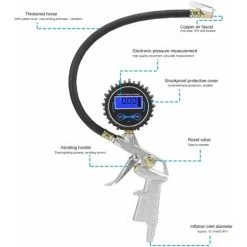 GDRHVFD Digital Tire Inflator, Digital Tire Pressure Gauge With LCD Display For Most Car, Truck, Motorcycle And Bike To Measure Tire Pressure Car Accessory -Bahco shop 74949969 3