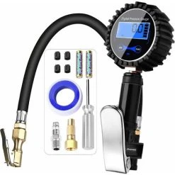 GDRHVFD 200Psi Digital Tire Pressure Gauge Gauge Inflator & Compressor Gun Nozzle With LCD Display For Car Truck Motorcycle Bike Car Accessory