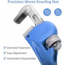 GDRHVFD Plumbing Wrench, Straight Pipe Wrench, Aluminum Duckbill Pipe Wrench, Heavy Duty Pipe Wrench 10", Blue, 200mm 11 GDRHVFD Plumbing Wrench, Straight Pipe Wrench, Aluminum Duckbill Pipe Wrench, Heavy Duty Pipe Wrench 10", Blue, 200mm -Bahco shop 74950856 5