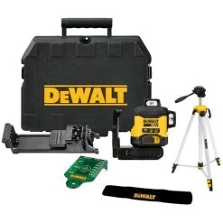 DeWalt DCLE34031N 18V XR Compact Green Laser 3 X 360 Degree Bare Tool + Tripod