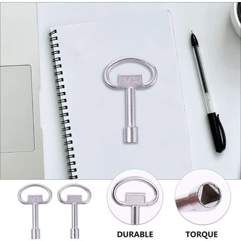 EINEMGELD Pieces Electrical Cabinet Key Elevator Lock Security Keys Zinc Alloy Water Meter Box Key Utility Key Socket Keys For Radiators Gas Electric Meter - Image 3