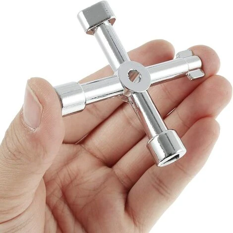 EINEMGELD Cross Triangle Key Multifunction Utility Key For Electric Water Gas Box Medicine Cabinet Opening Key - Image 2