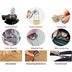 EINEMGELD 24 In 1 Multifunction Pocket Tool Stainless Steel Wrench Keychain Screwdriver Tools Outdoor Multi Tool For Bottle Opener Stripping Camping (Silver) 11 EINEMGELD 24 In 1 Multifunction Pocket Tool Stainless Steel Wrench Keychain Screwdriver Tools Outdoor Multi Tool For Bottle Opener Stripping Camping (Silver) -Bahco shop 75330697 5