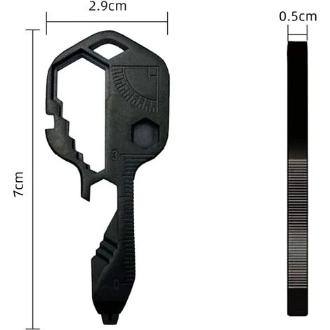 EINEMGELD 24 In 1 Multifunction Pocket Tool Stainless Steel Wrench Keychain Screwdriver Tools, Outdoor Multi Tool For Bottle Opener, Stripping, Camping (Black) 4 EINEMGELD 24 In 1 Multifunction Pocket Tool Stainless Steel Wrench Keychain Screwdriver Tools, Outdoor Multi Tool For Bottle Opener, Stripping, Camping (Black) - Image 2