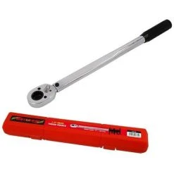 NEILSEN 1/2 DRIVE TORQUE WRENCH CHROME STEEL RATCHET IN CASE 28-210NM CT0738