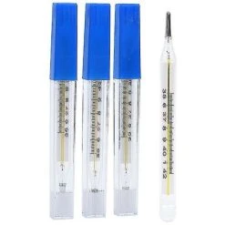 HEGUYEY 2 Pcs Medical Mercury Glass Thermometer Adult Baby Body Temperature Measurement