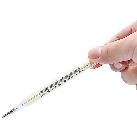 HEGUYEY 2 Pcs Medical Mercury Glass Thermometer Adult Baby Body Temperature Measurement - Image 4