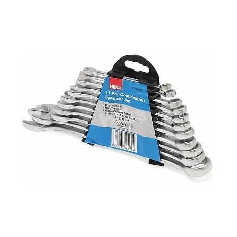 HILKA 11PC COMBINATION METRIC SPANNER WRENCH RING SET & STORAGE RACK 6-19MM NEW 3 HILKA 11PC COMBINATION METRIC SPANNER WRENCH RING SET & STORAGE RACK 6-19MM NEW