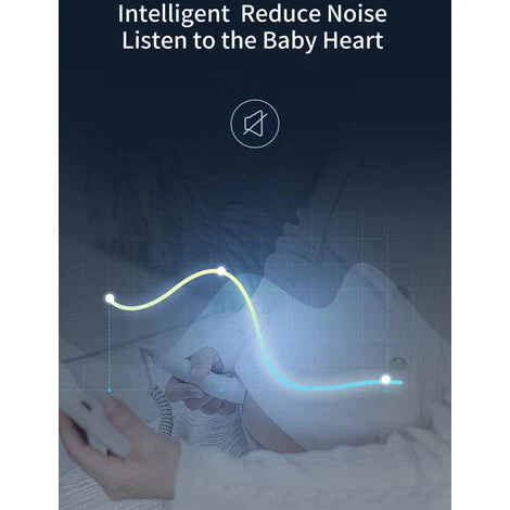 TUMALAGIA Baby Heart Rate Monitor, Pink Backlit LCD Display - Image 5