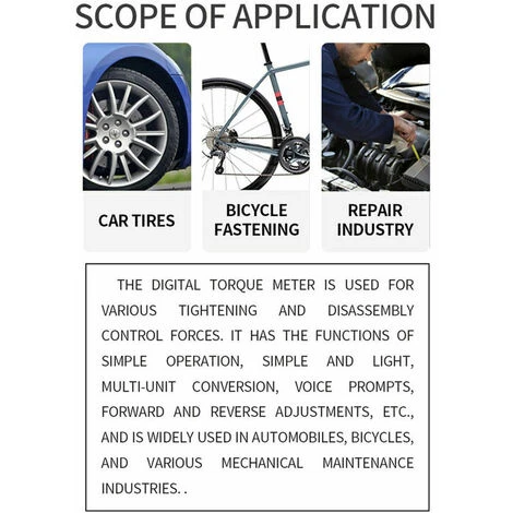 ERHOPE Digital Torque Meter Torque Wrench Torque Tester Torque Tester Three Operating Modes Suitable For Automotive Machinery Repair Powered By Two No. 5 Batteries Supplied Without, K30 / 3-30Nm - K30 / 3-30 - Image 4