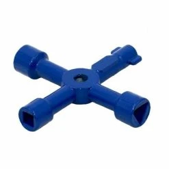 ERHOPE Multifunction Cross Cross Spanner Wrench Key For Opening Cabinets Water Electricity Gas Radiator Cabinets Train Elevator Portable Heavy Duty Spanner Tool Blue 1 Pc, Tool Accessories,KoleZy