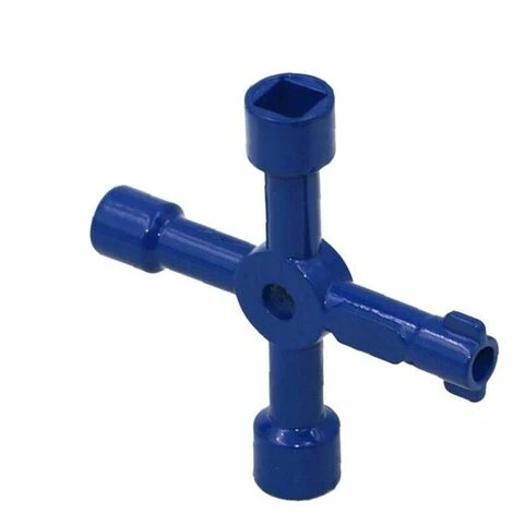 ERHOPE Multifunction Cross Cross Spanner Wrench Key For Opening Cabinets Water Electricity Gas Radiator Cabinets Train Elevator Portable Heavy Duty Spanner Tool Blue 1 Pc, Tool Accessories,KoleZy 6 ERHOPE Multifunction Cross Cross Spanner Wrench Key For Opening Cabinets Water Electricity Gas Radiator Cabinets Train Elevator Portable Heavy Duty Spanner Tool Blue 1 Pc, Tool Accessories,KoleZy - Image 4