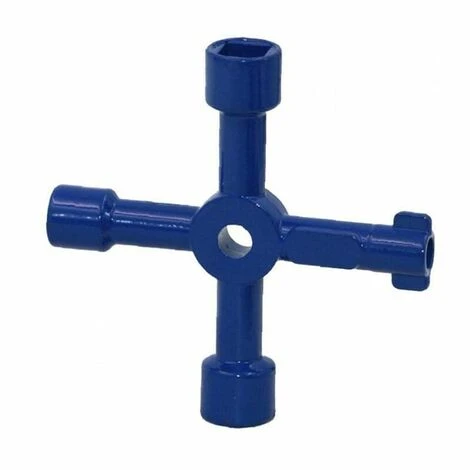ERHOPE Multifunction Cross Cross Spanner Wrench Key For Opening Cabinets Water Electricity Gas Radiator Cabinets Train Elevator Portable Heavy Duty Spanner Tool Blue 1 Pc, Tool Accessories,KoleZy 7 ERHOPE Multifunction Cross Cross Spanner Wrench Key For Opening Cabinets Water Electricity Gas Radiator Cabinets Train Elevator Portable Heavy Duty Spanner Tool Blue 1 Pc, Tool Accessories,KoleZy - Image 5