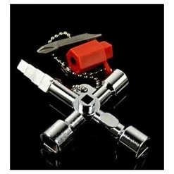 ERHOPE Multifunctional Cross Spanner Spanner Wrench 5 In 1 Adjustable Wrench With Batch Head For Gas Electric Water Meter Box Cupboard Cabinet -Bahco shop 87639863 5