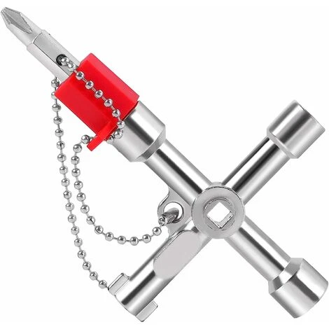 BOED 7-in-1 Radiator Keys Metal Square Opening Keys Meter Box Radiators And Faucet Utility Multi-Functional Spanner