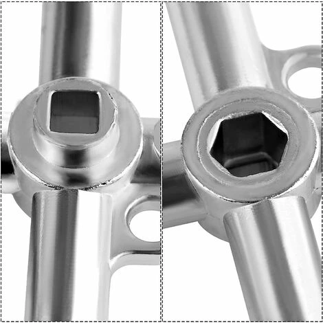 BOED 7-in-1 Radiator Keys Metal Square Opening Keys Meter Box Radiators And Faucet Utility Multi-Functional Spanner - Image 3